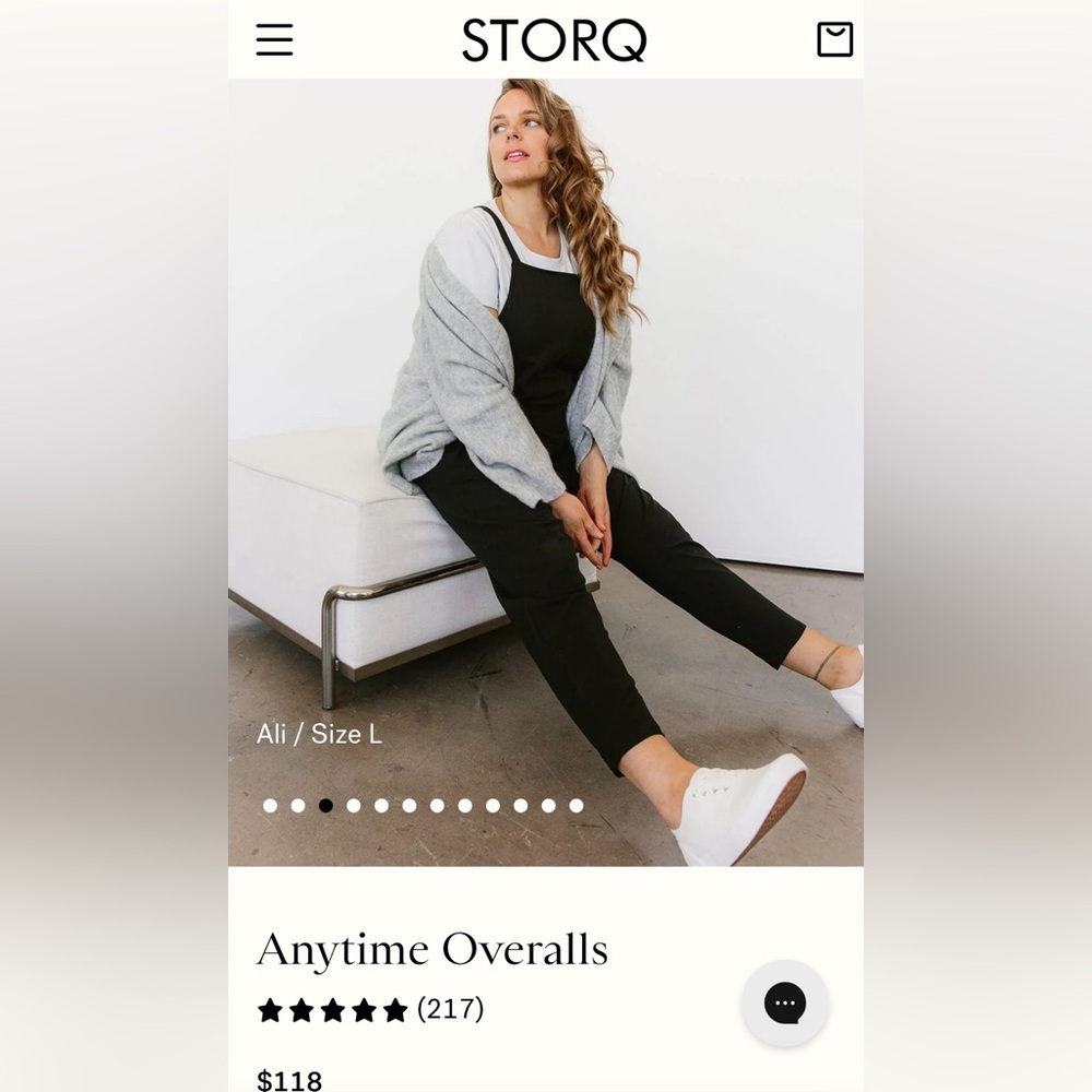 Storq Anytime Overalls (black) size 4/large